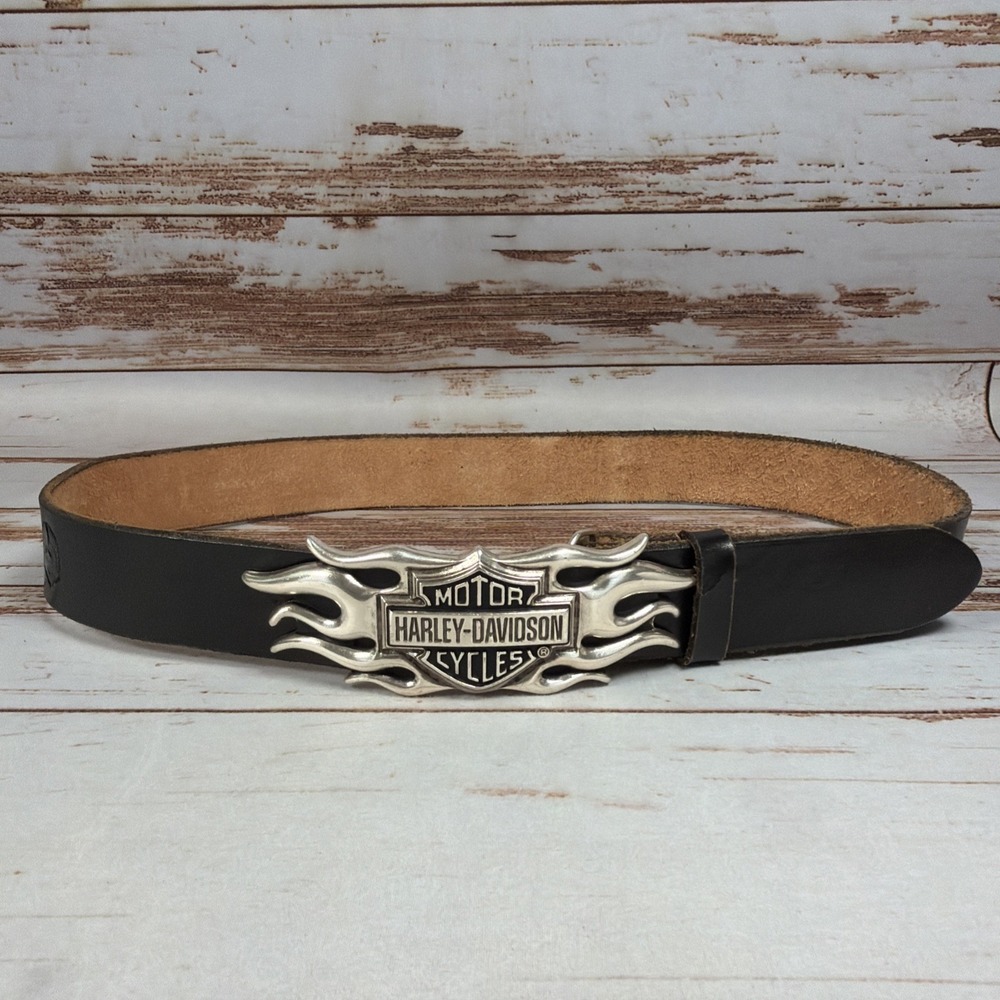 Harley Davidson 2004 Tribal Flames Belt Buckle 42 Leather Motorcycle 99955-04V